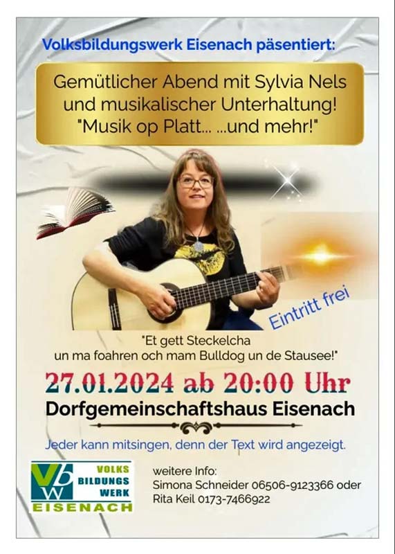 Gemütlicher Abend mit Sylvia Nels im Gemeindehaus Eisenach